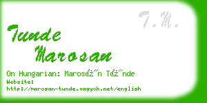 tunde marosan business card